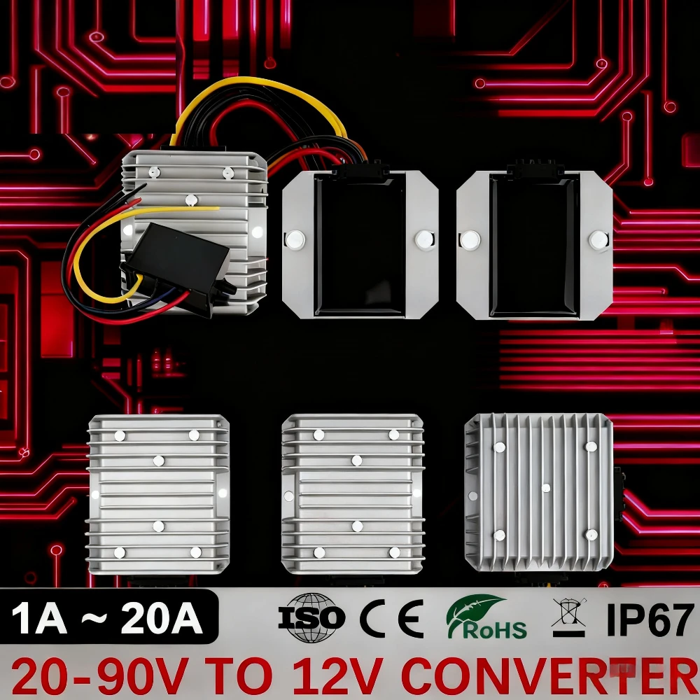 72V 15A Fast Charger - Conversor DC de 20-90V para 12V