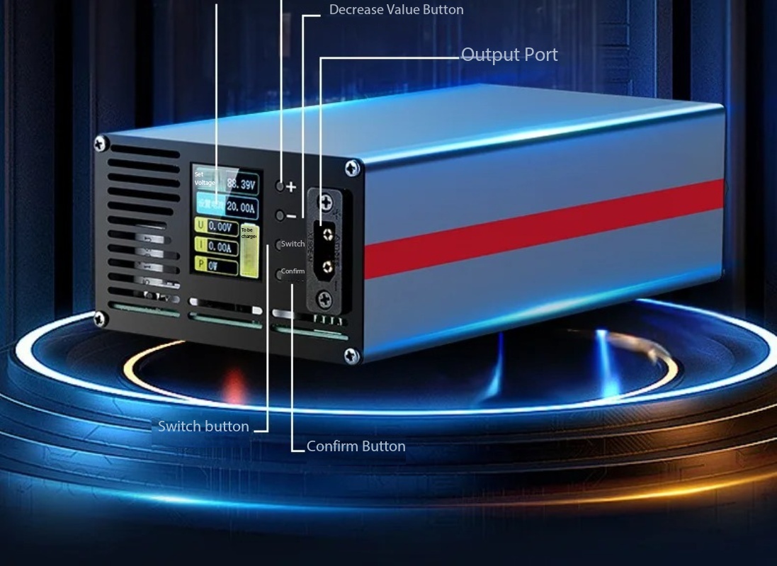 Carregador de Bateria de Lítio - 72V 15A Fast Charger avaliação e preço