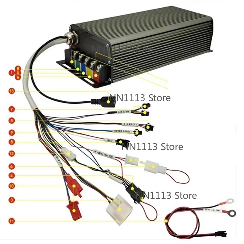 72V 100A 5000W Hall Sensor Ond - 72V 100A Sabvoton Controller avaliação e preço