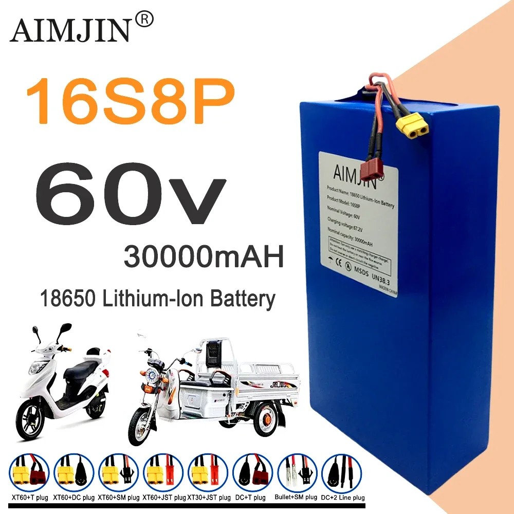Bateria de Lítio Nova 16S8p 10 - 60V 50Ah Electric Scooter Battery avaliação e preço