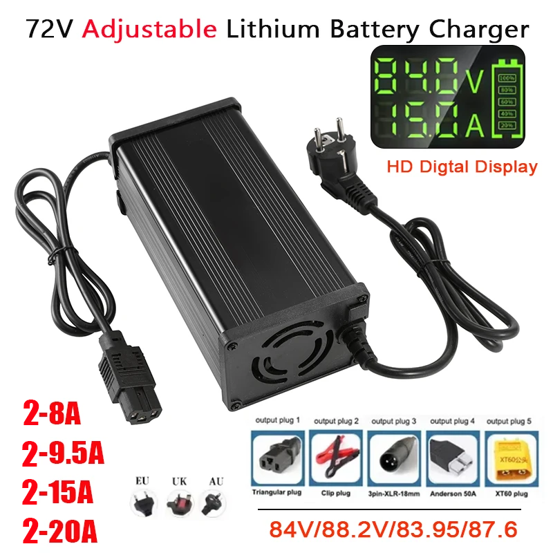 Carregador de Bateria de Lítio - 72V 15A Fast Charger avaliação e preço