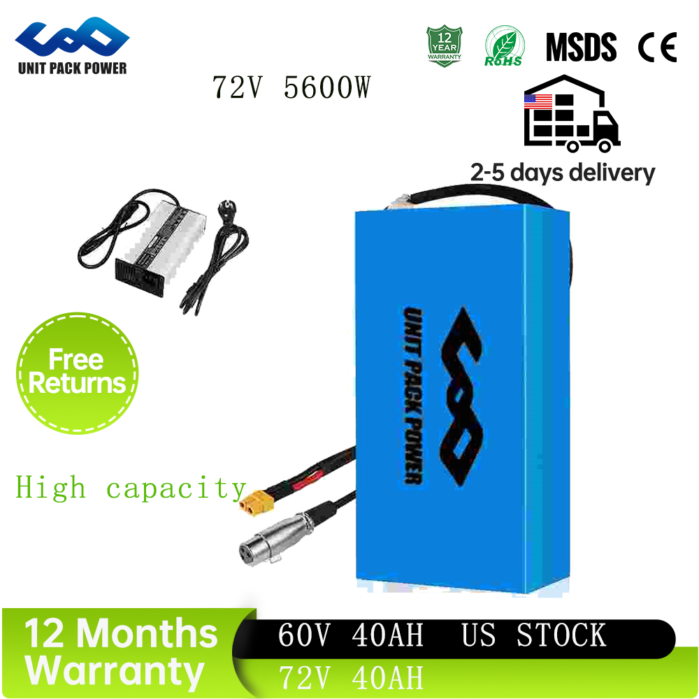 Bateria para Bicicleta Elétric - 72V 40Ah Lifepo4 Battery Pack avaliação e preço